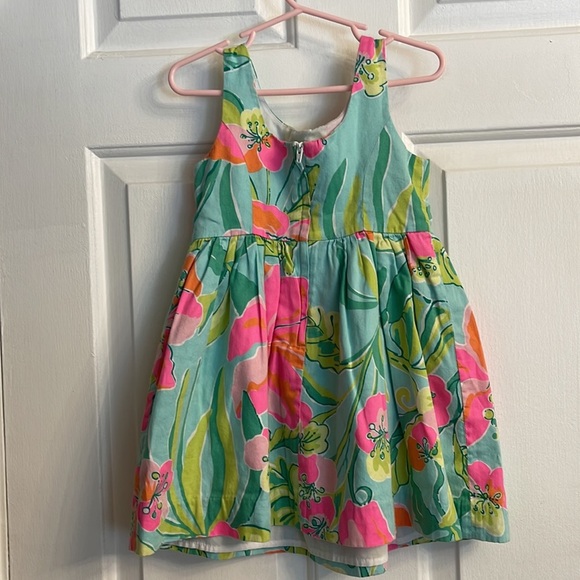 Lilly Pulitzer Girls Dress Size 4 Little Kingston Floral Dress - Picture 2 of 6